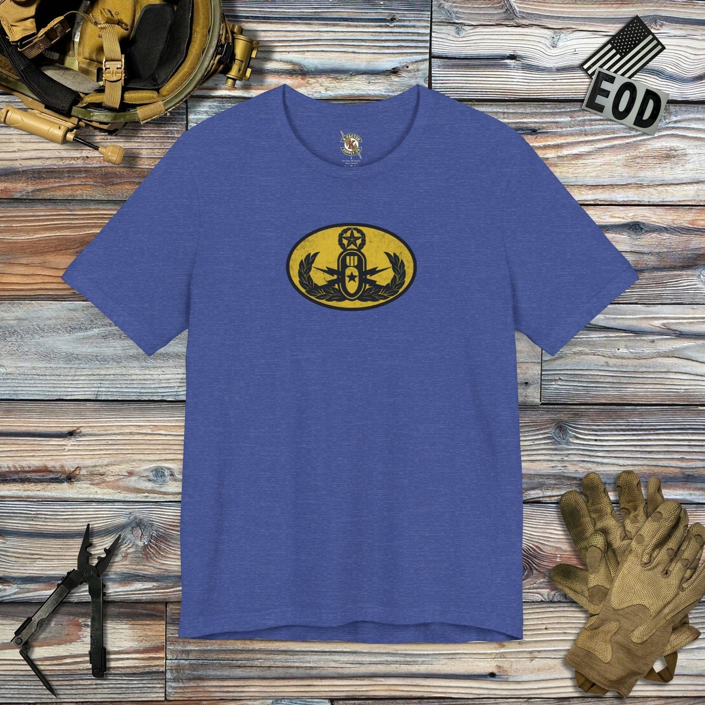 K-Factor Supply Co Vigilante Tech T-Shirt Heather True Royal / S
