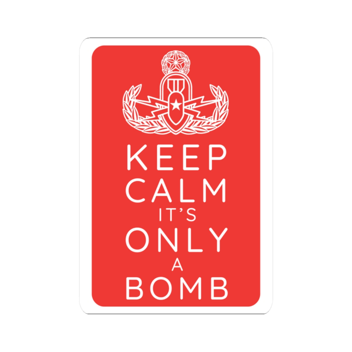 Keep Calm (Red) Sticker