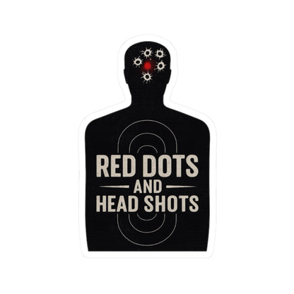 Red Dots and Head Shots Sticker