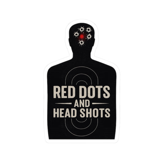 Red Dots and Head Shots Sticker