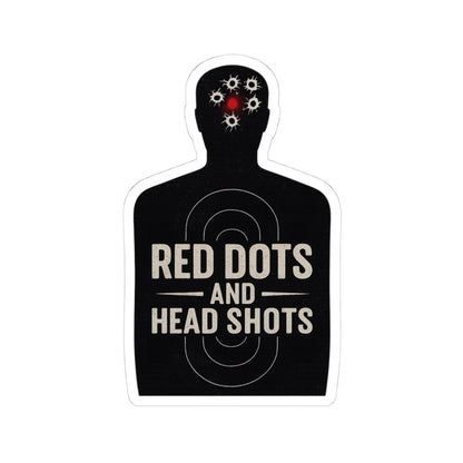 Red Dots and Head Shots Sticker