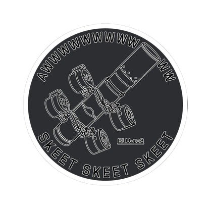 Skeet Skeet Skeet (Black) Sticker
