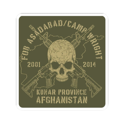 FOB Asadabad / Wright - Skull & Carbines Sticker