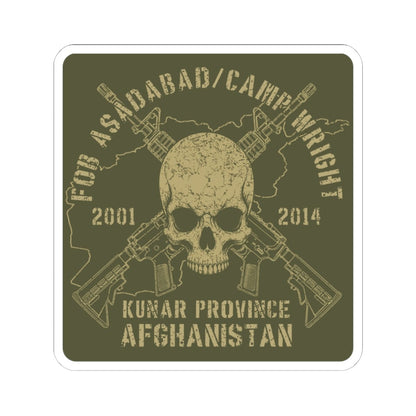 FOB Asadabad / Wright - Skull & Carbines Sticker