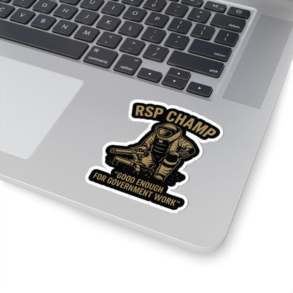 RSP Champ (Tan) Sticker