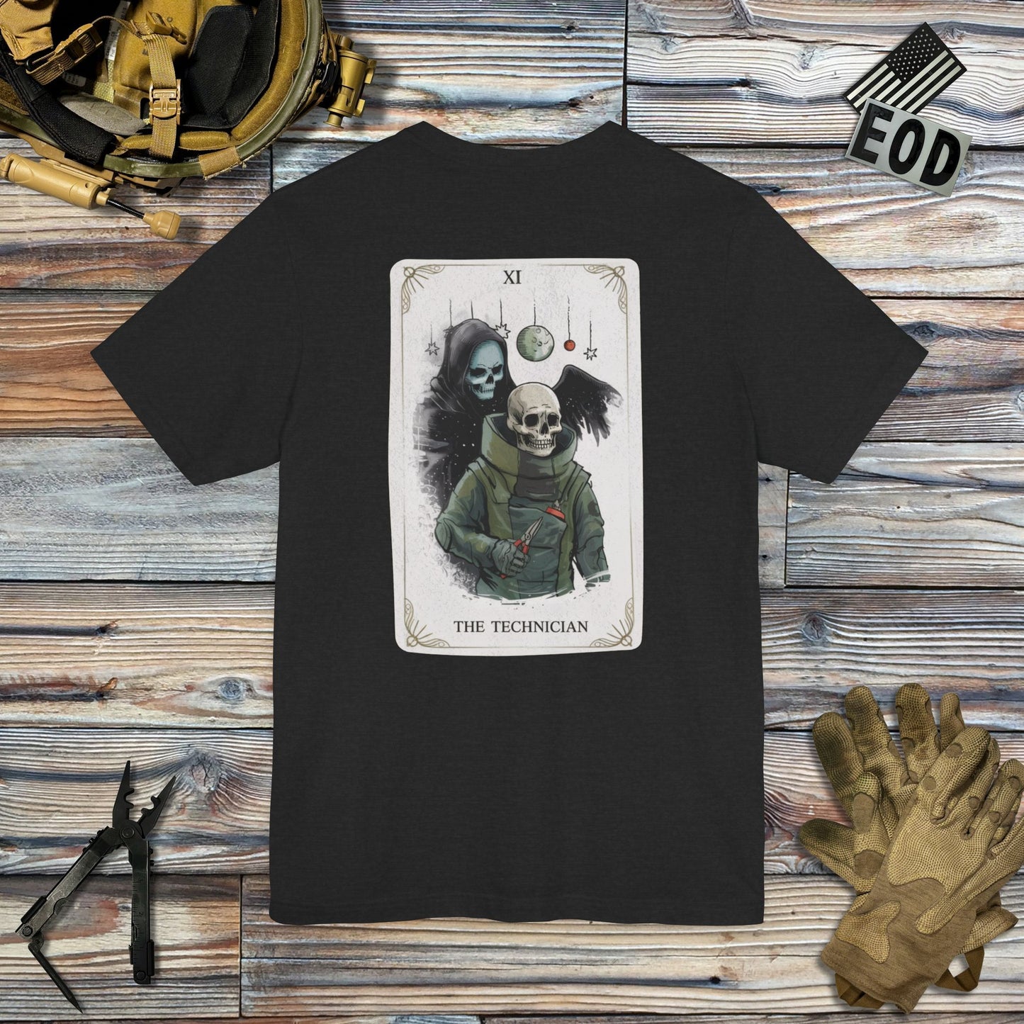 The Technician Tarot (Back Print) T-Shirt
