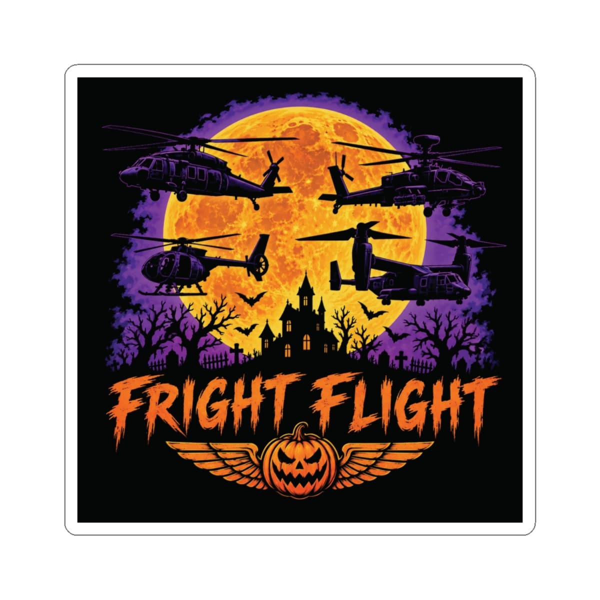 Fright Flight Sticker