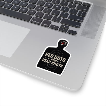 Red Dots and Head Shots Sticker
