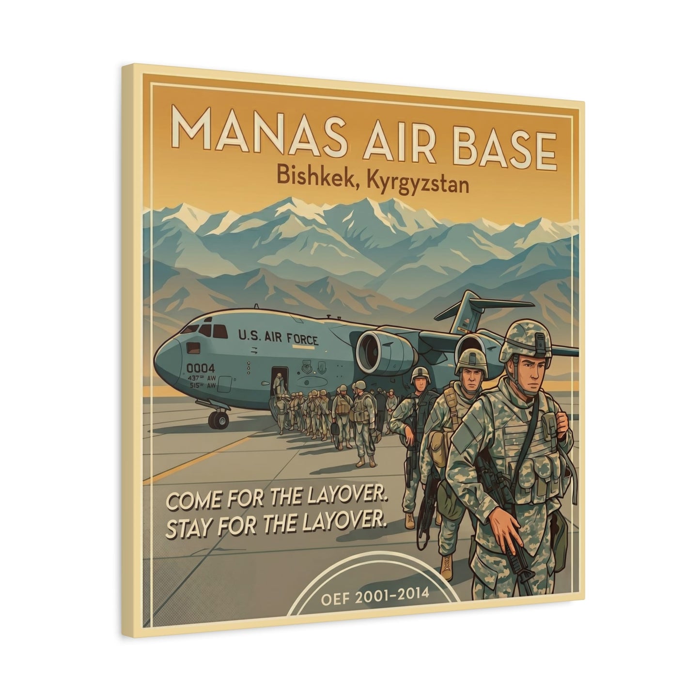 Manas Layover Travel Canvas Wall Art