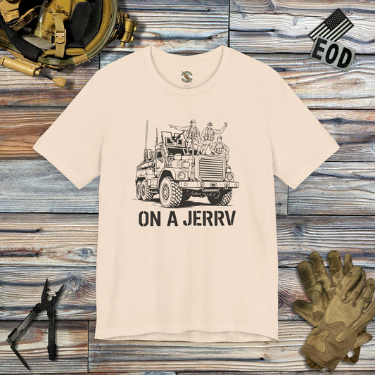 On a JERRV T-Shirt