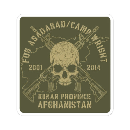 FOB Asadabad / Wright - Skull & Carbines Sticker
