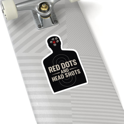 Red Dots and Head Shots Sticker