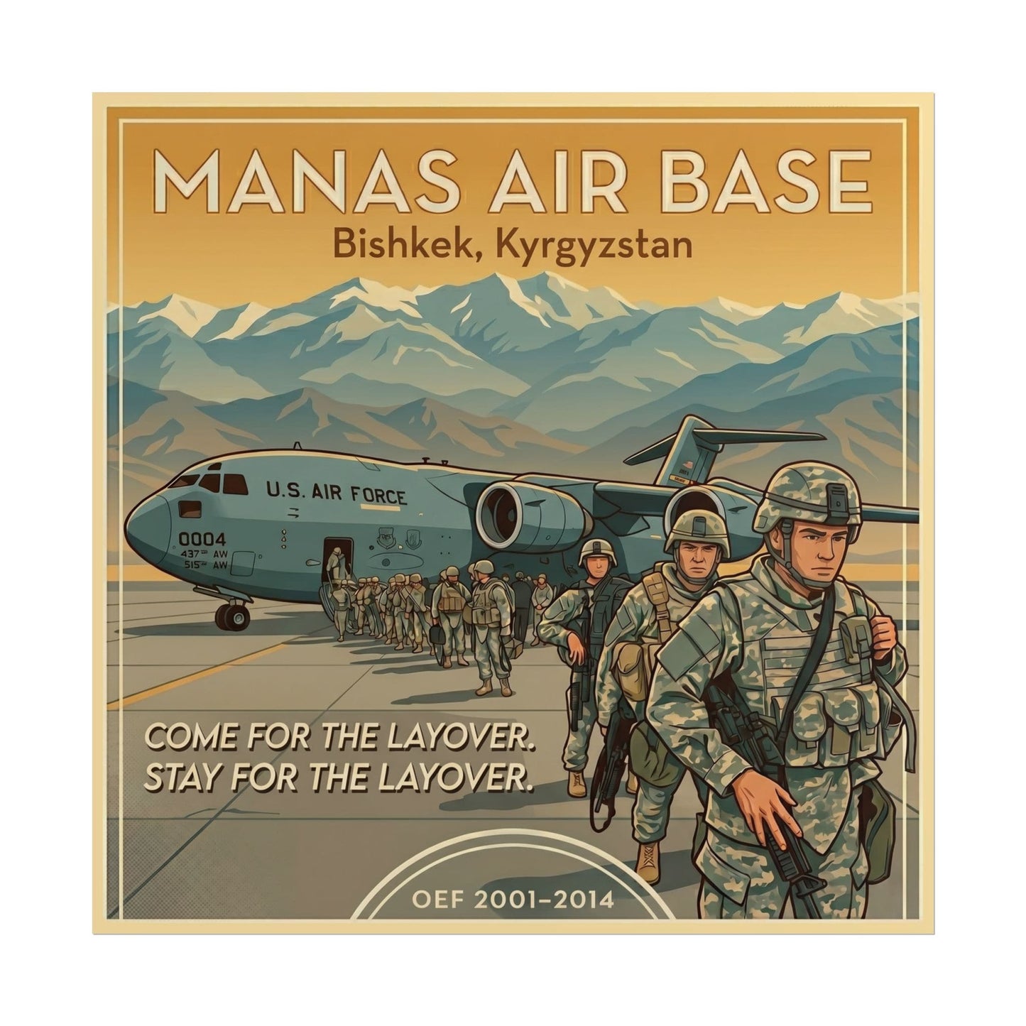 Manas Layover Travel Poster