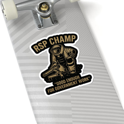 RSP Champ (Tan) Sticker
