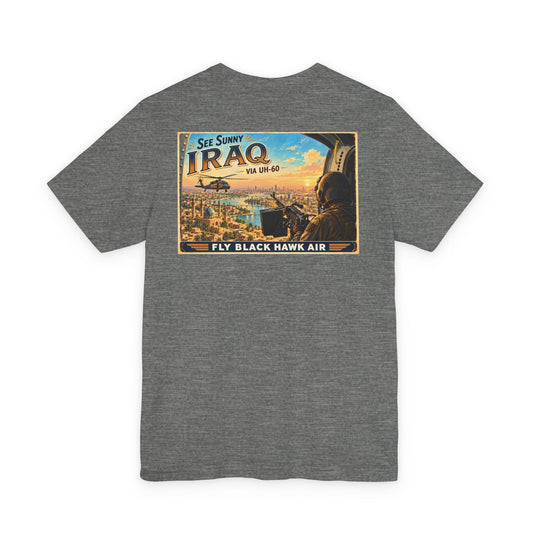 Black Hawk Air - Iraq (Back Print) T-Shirt