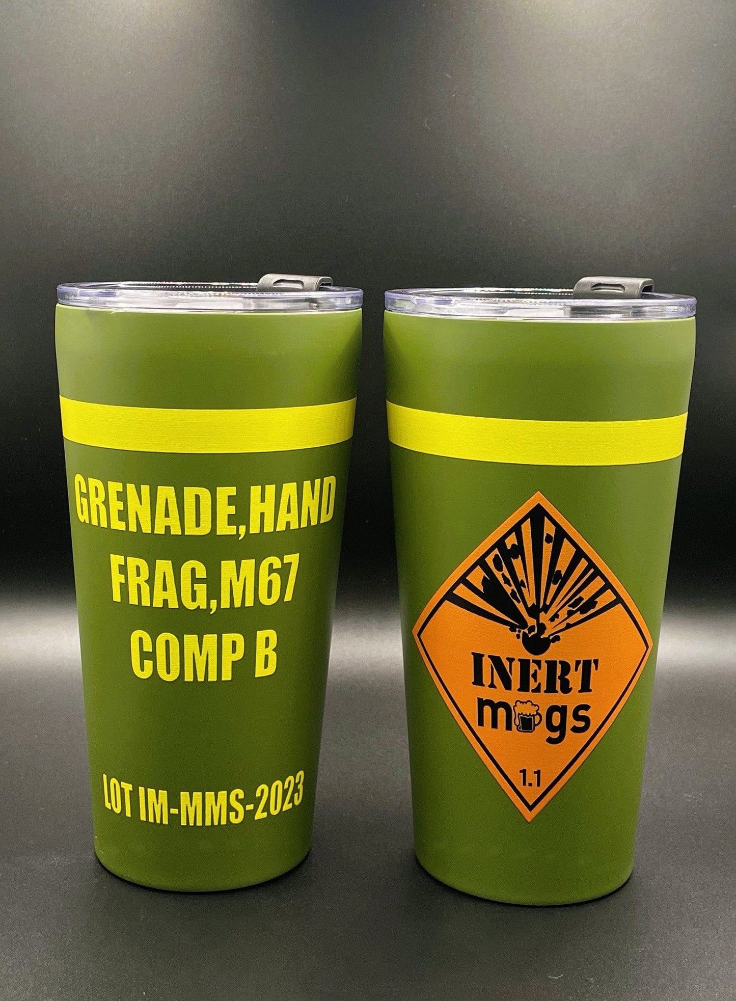 K-Factor Supply Co 14oz Frag Grenade Tumbler - Military Inspired Insulated Drinkware
