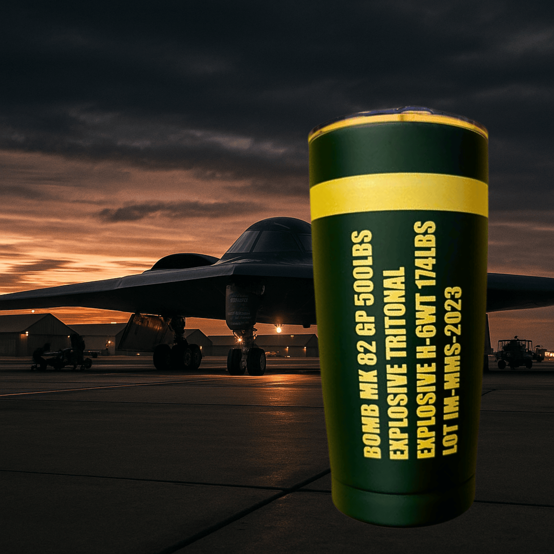 K-Factor Supply Co 20z Bomb Tumbler - Inspired by the Strength of a 500lb Giant