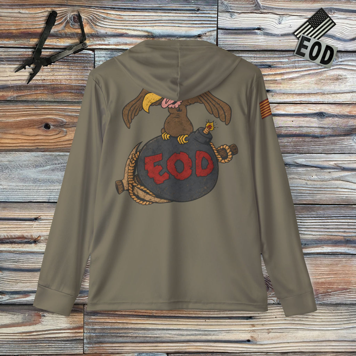 K-Factor Supply Co Buzzard, Bomb, and Pick - Mk 1 (Icon Front) UPF 50 Range Hoodie S