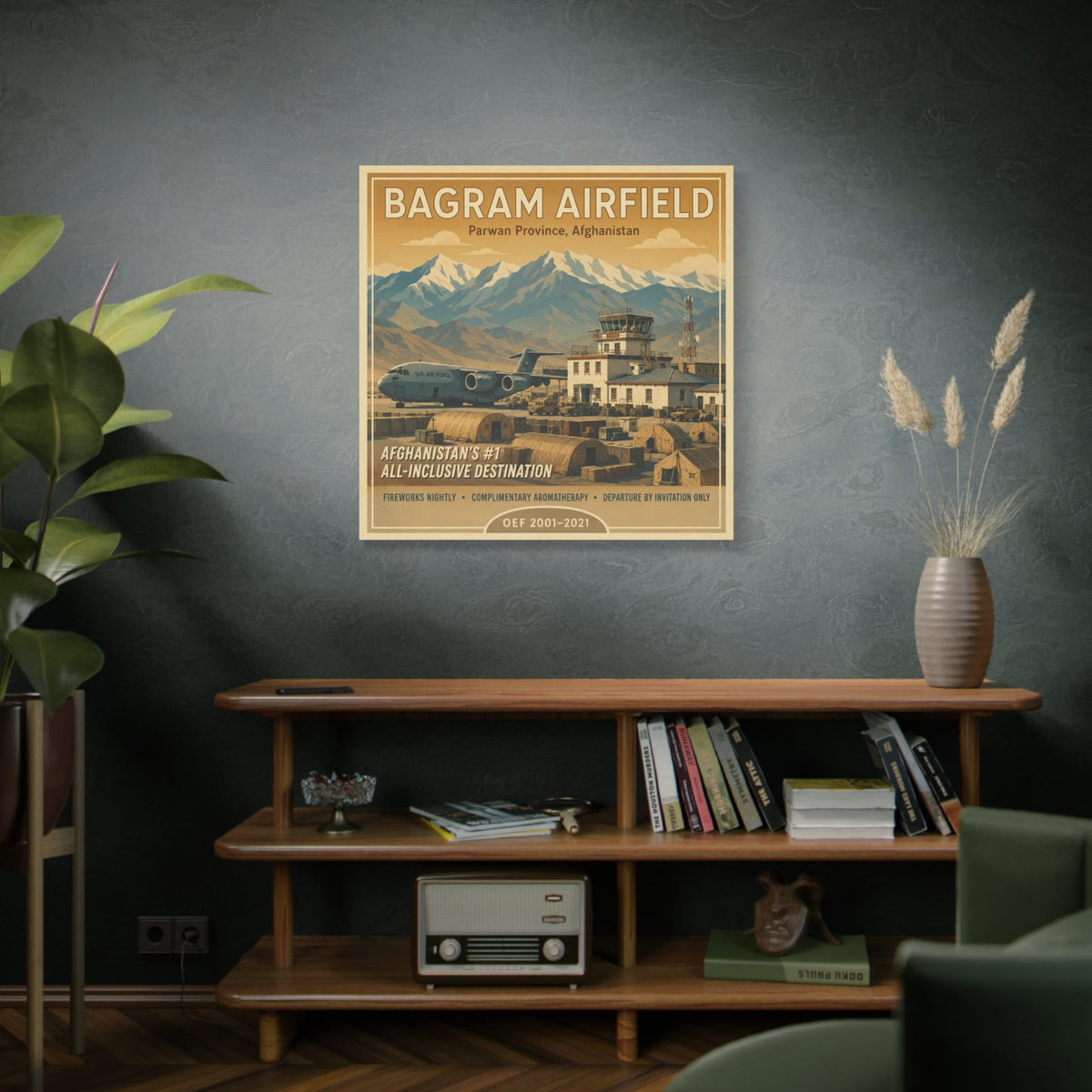 K-Factor Supply Co Bagram Travel Canvas Wall Art