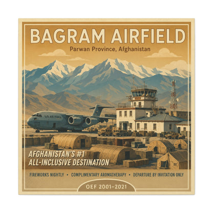 K-Factor Supply Co Bagram Travel Canvas Wall Art 36" x 36"
