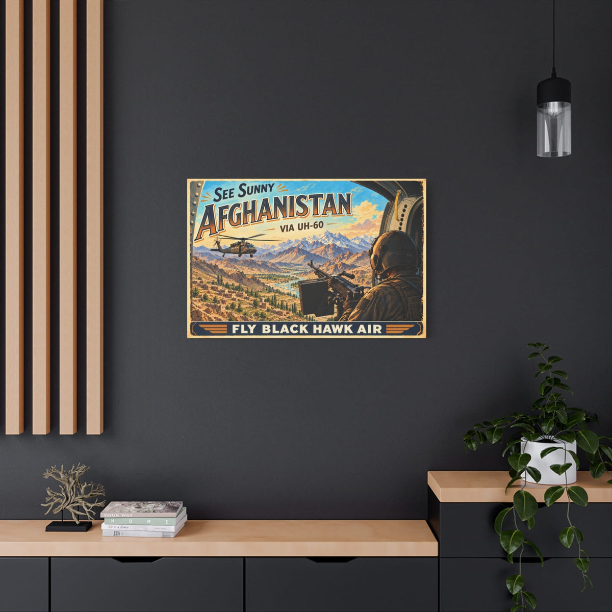 K-Factor Supply Co Black Hawk Air - Afghanistan Canvas Wall Art