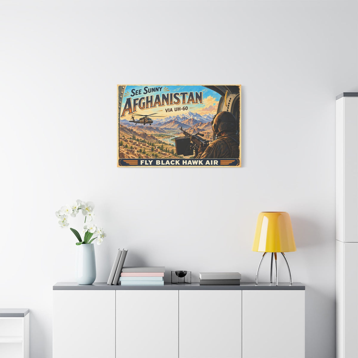 K-Factor Supply Co Black Hawk Air - Afghanistan Canvas Wall Art