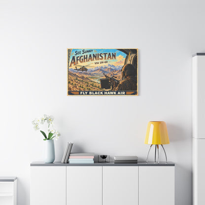 K-Factor Supply Co Black Hawk Air - Afghanistan Canvas Wall Art