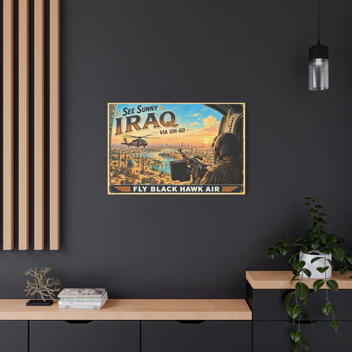 K-Factor Supply Co Black Hawk Air - Iraq Canvas Wall Art