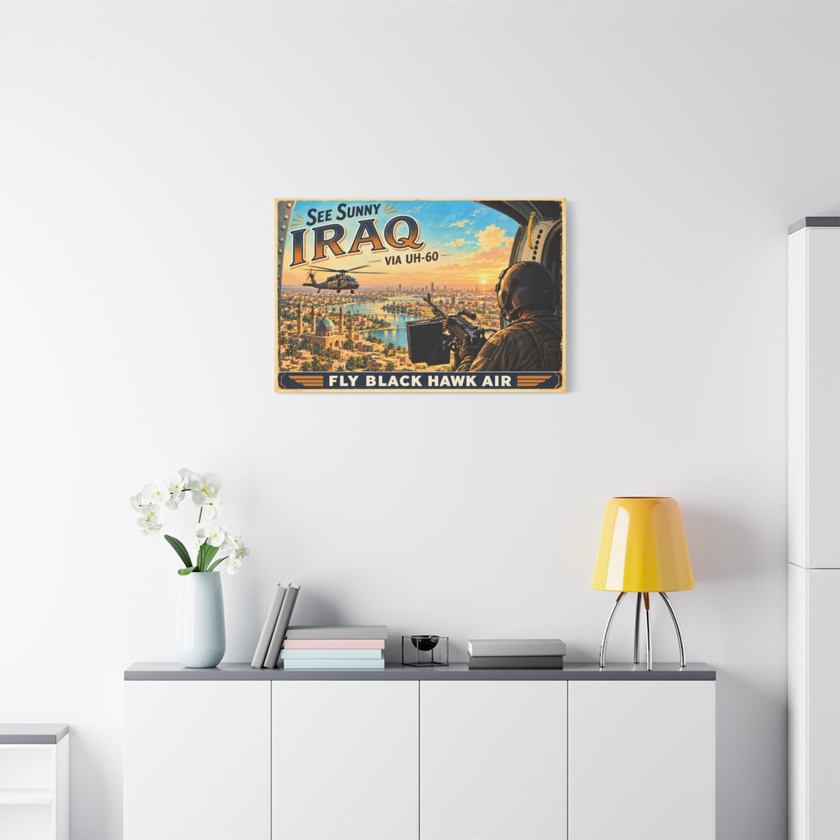 K-Factor Supply Co Black Hawk Air - Iraq Canvas Wall Art