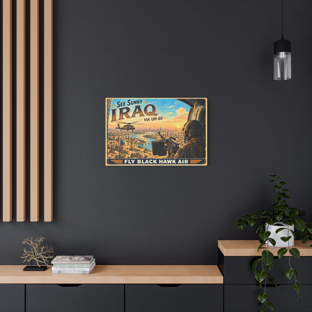 K-Factor Supply Co Black Hawk Air - Iraq Canvas Wall Art