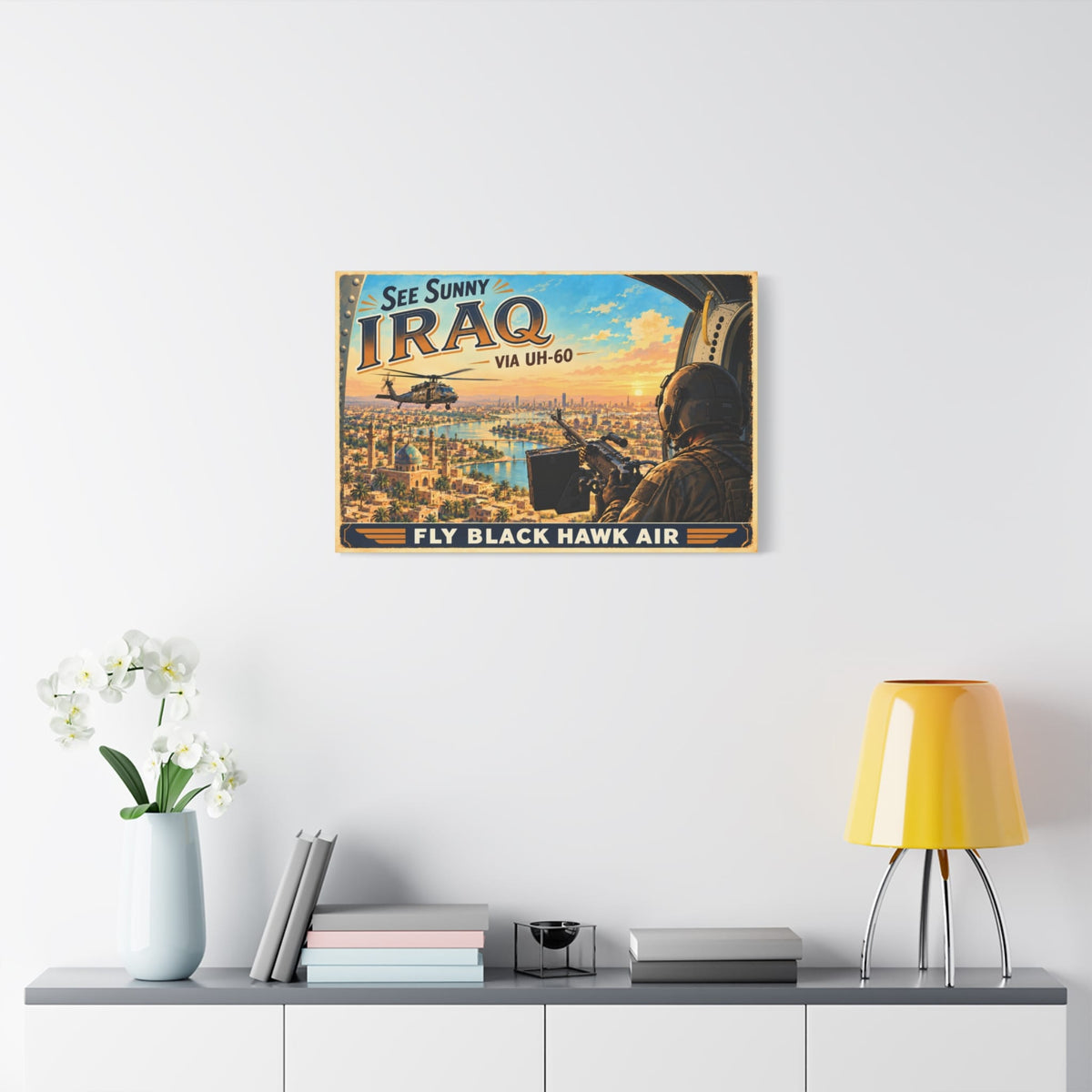 K-Factor Supply Co Black Hawk Air - Iraq Canvas Wall Art