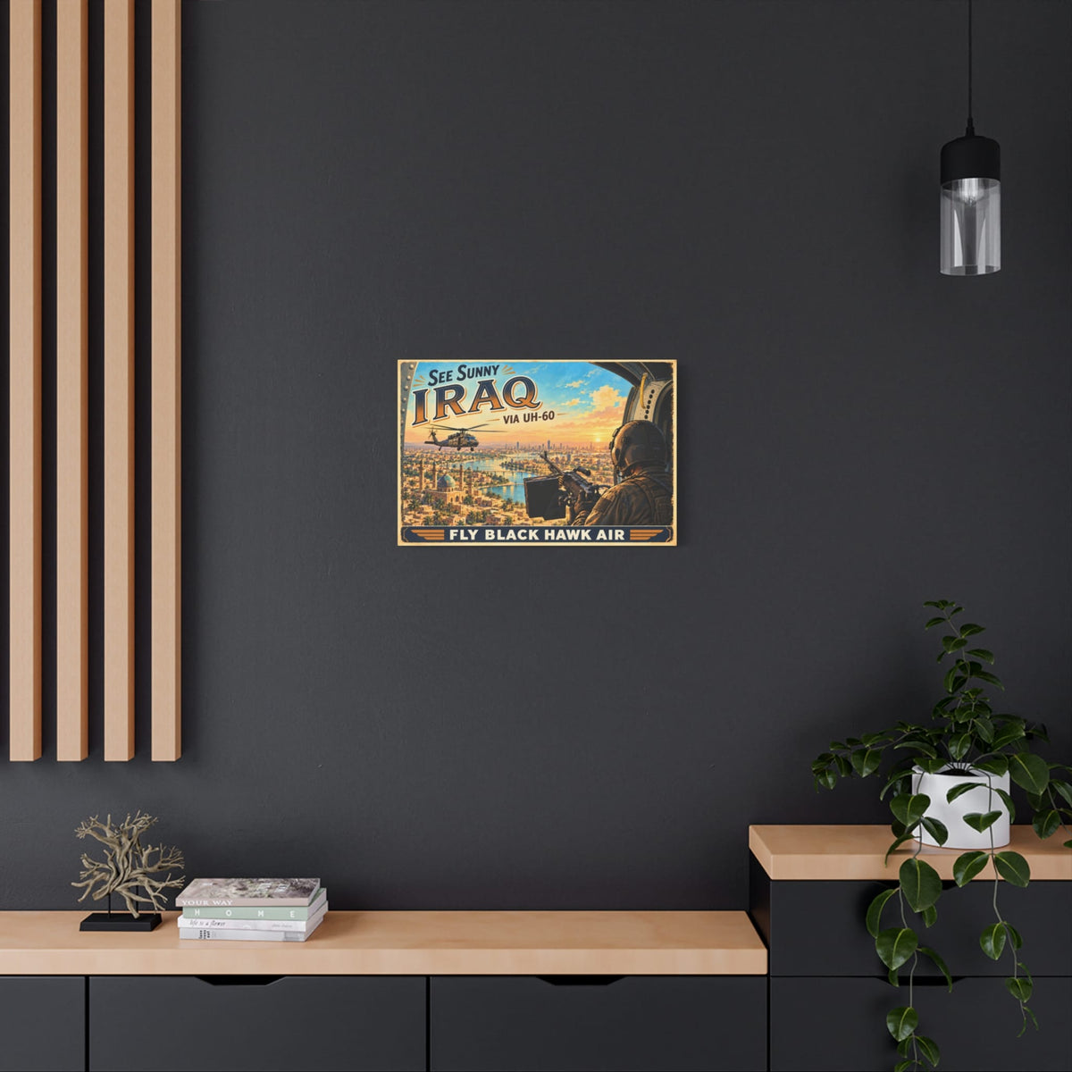 K-Factor Supply Co Black Hawk Air - Iraq Canvas Wall Art