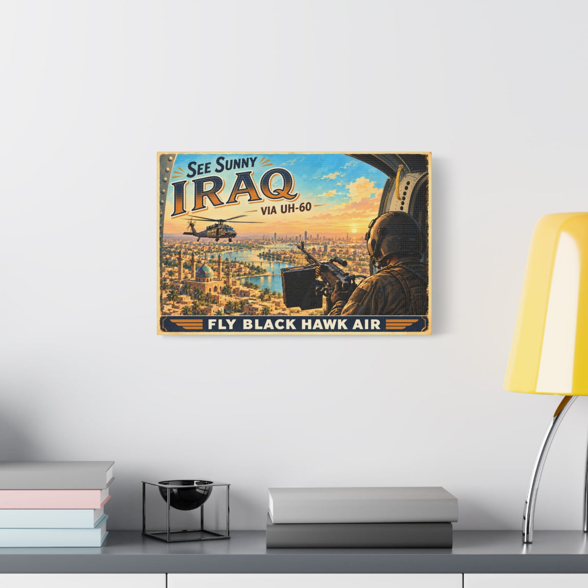 K-Factor Supply Co Black Hawk Air - Iraq Canvas Wall Art