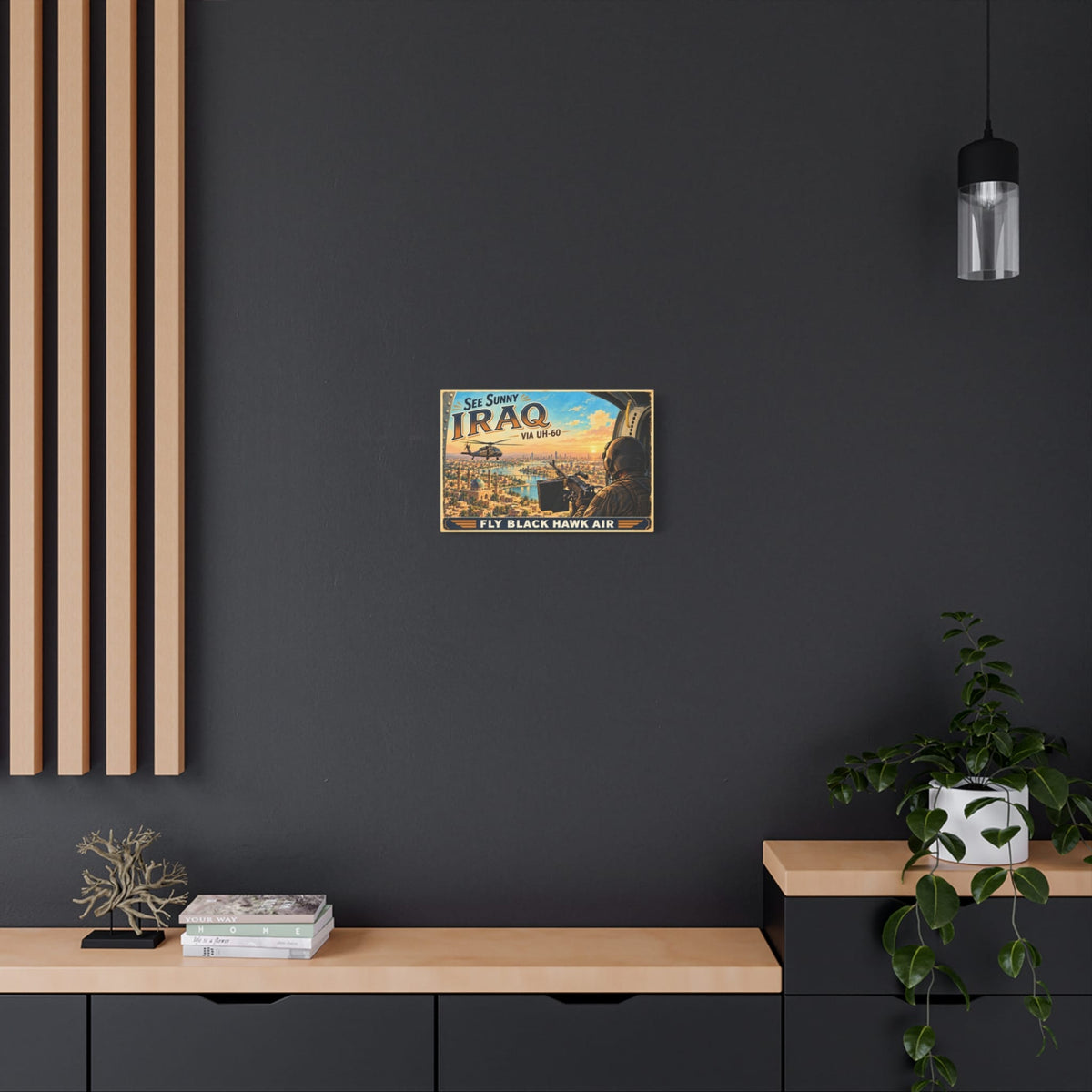K-Factor Supply Co Black Hawk Air - Iraq Canvas Wall Art