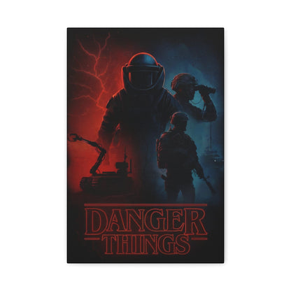 K-Factor Supply Co Canvas Wall Art: Danger Things 12″ x 18″ (Vertical)