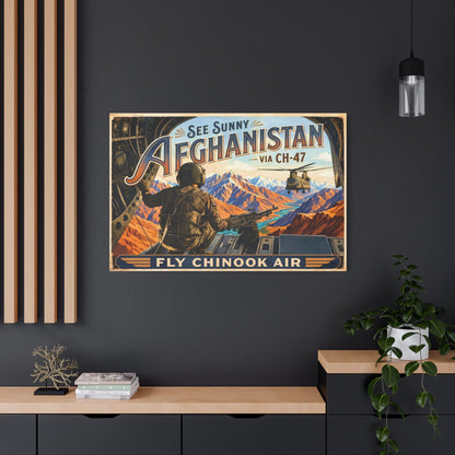 K-Factor Supply Co Chinook Air - Afghanistan Canvas Wall Art