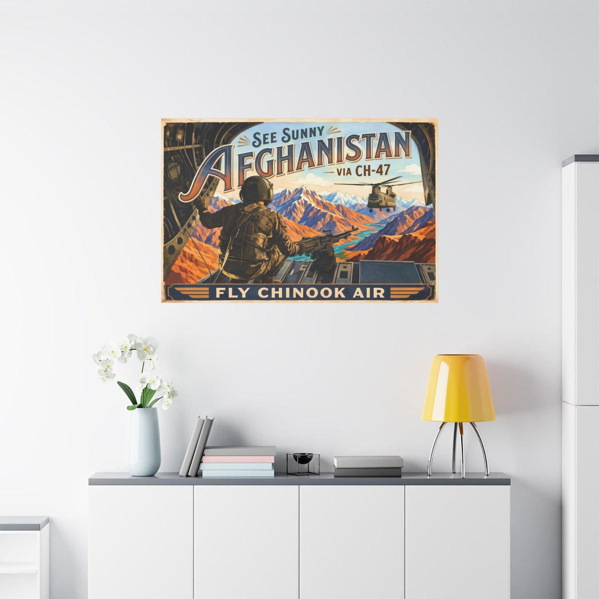 K-Factor Supply Co Chinook Air - Afghanistan Canvas Wall Art