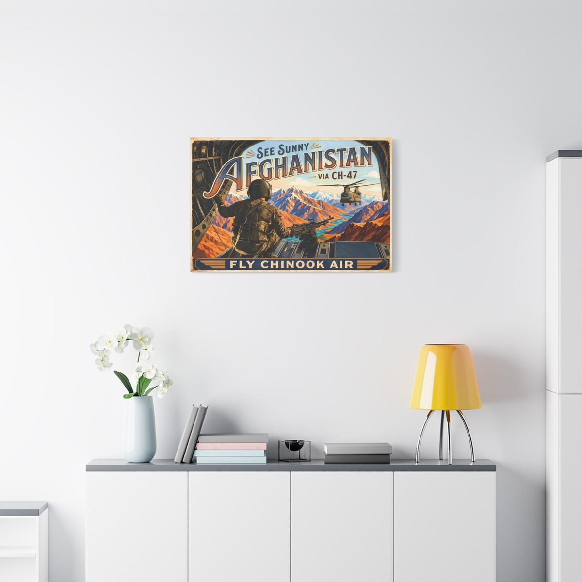 K-Factor Supply Co Chinook Air - Afghanistan Canvas Wall Art