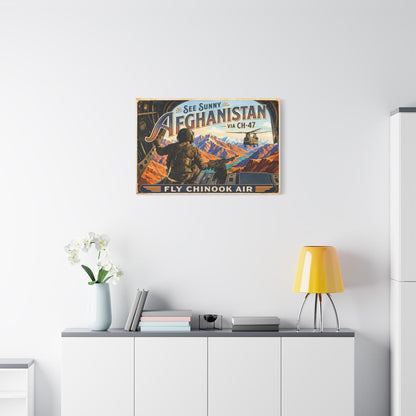 K-Factor Supply Co Chinook Air - Afghanistan Canvas Wall Art
