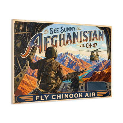 K-Factor Supply Co Chinook Air - Afghanistan Canvas Wall Art