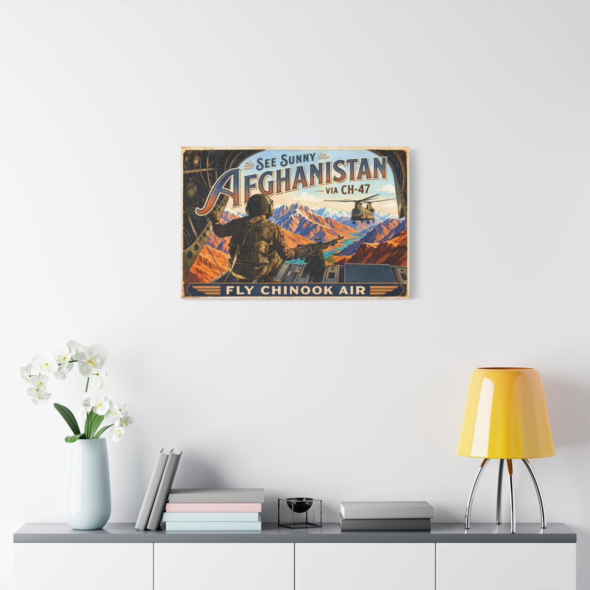 K-Factor Supply Co Chinook Air - Afghanistan Canvas Wall Art
