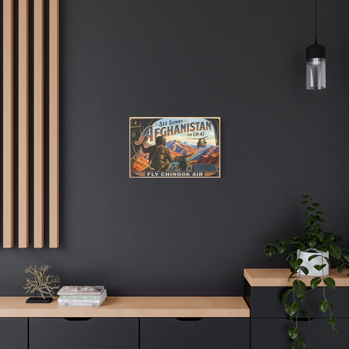 K-Factor Supply Co Chinook Air - Afghanistan Canvas Wall Art