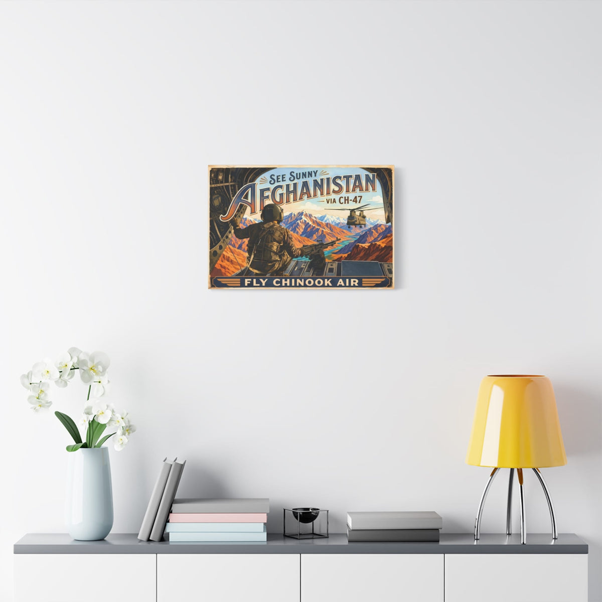 K-Factor Supply Co Chinook Air - Afghanistan Canvas Wall Art