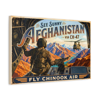 K-Factor Supply Co Chinook Air - Afghanistan Canvas Wall Art