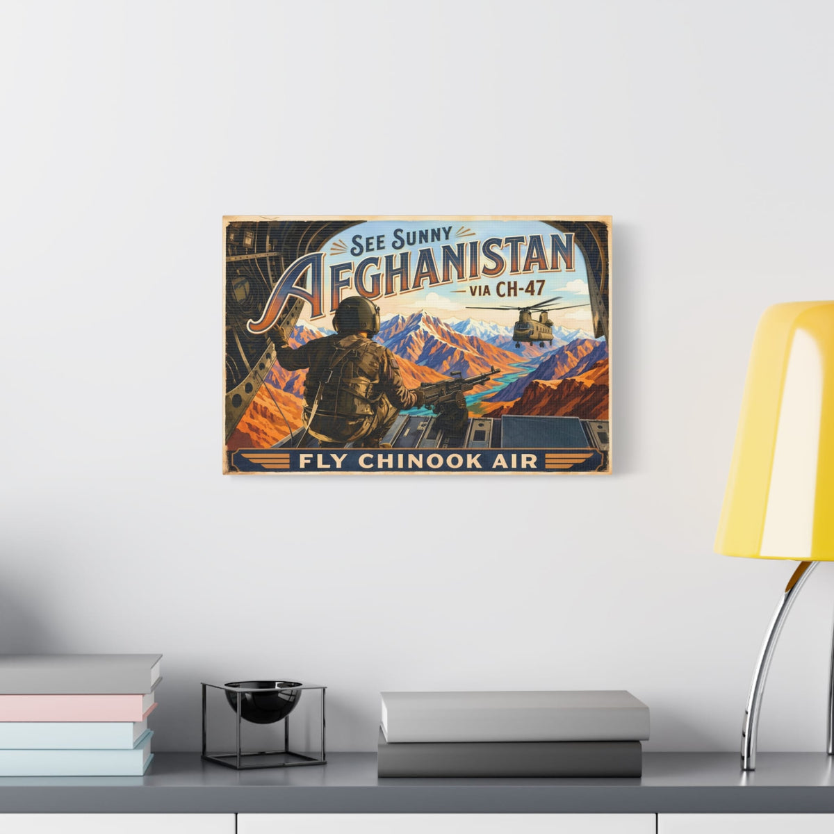 K-Factor Supply Co Chinook Air - Afghanistan Canvas Wall Art