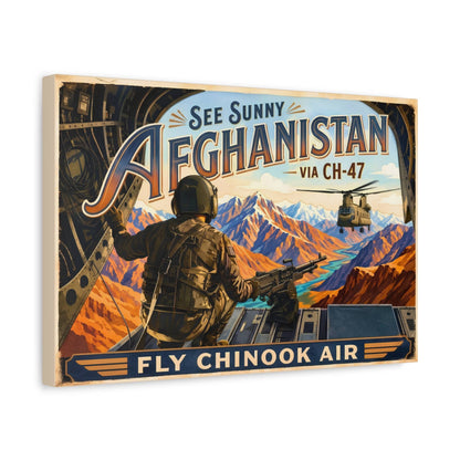 K-Factor Supply Co Chinook Air - Afghanistan Canvas Wall Art