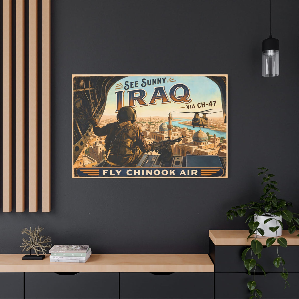K-Factor Supply Co Chinook Air - Iraq Canvas Wall Art
