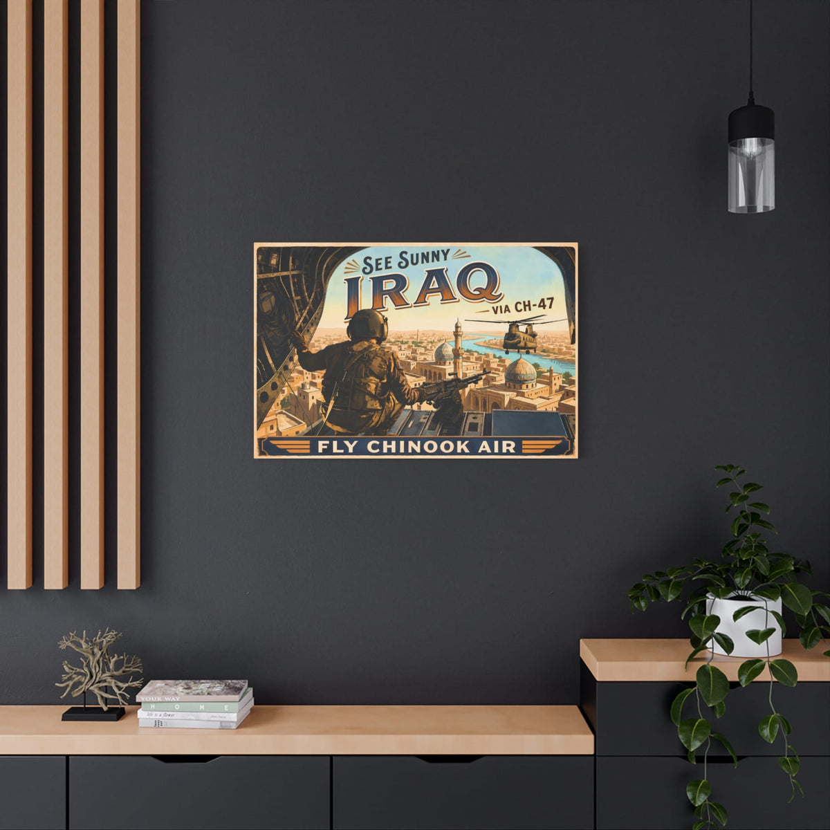 K-Factor Supply Co Chinook Air - Iraq Canvas Wall Art