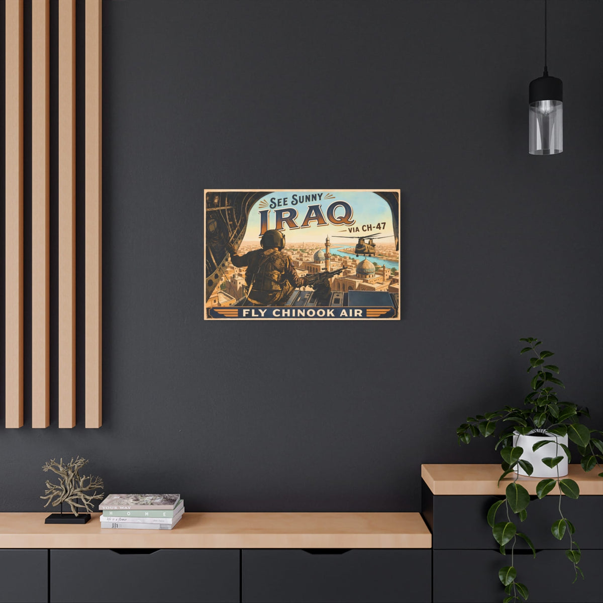 K-Factor Supply Co Chinook Air - Iraq Canvas Wall Art