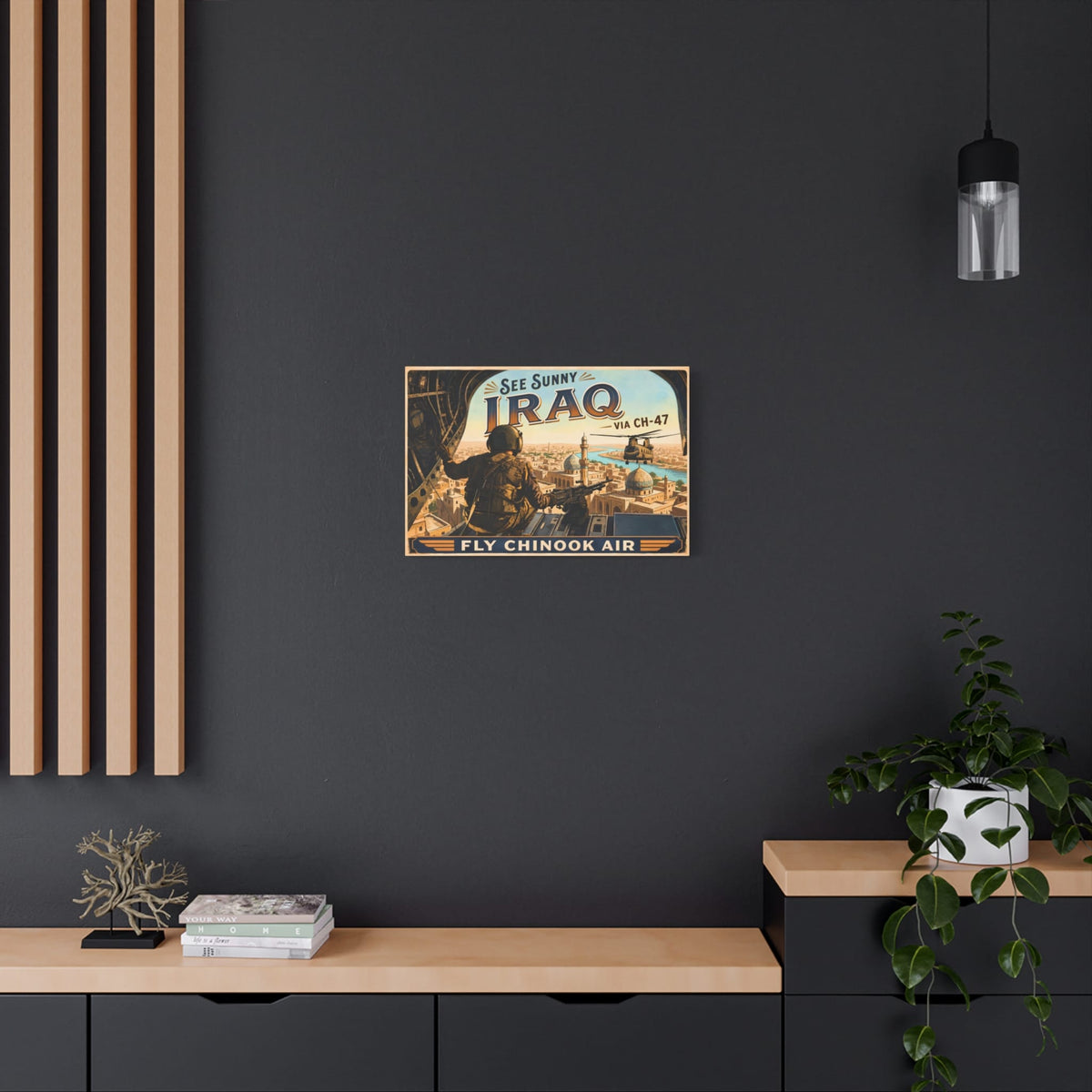 K-Factor Supply Co Chinook Air - Iraq Canvas Wall Art